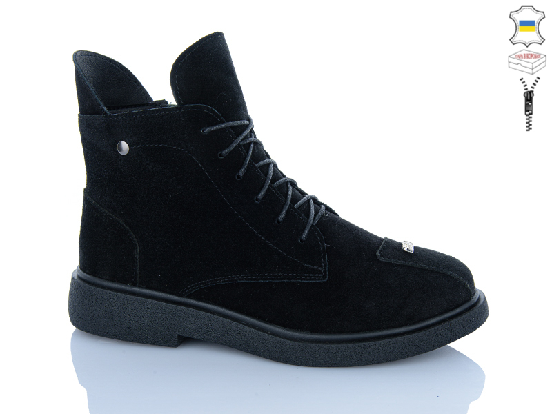 Ботинки Sali (37-41) 2526 змаш чорний (зима)