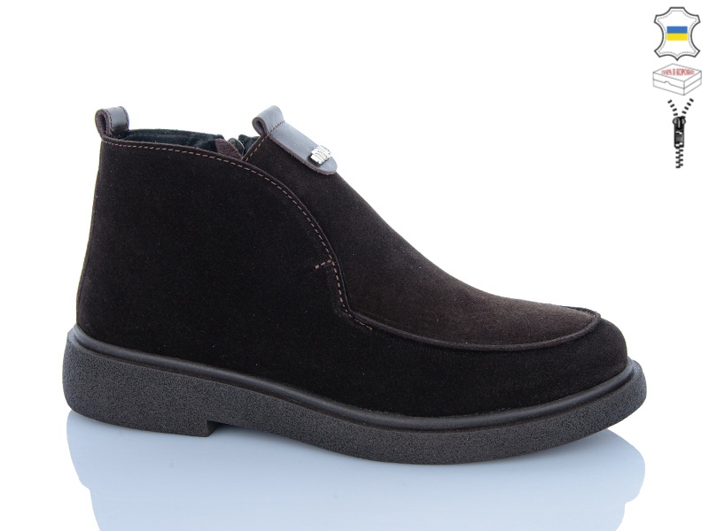 Ботинки Sali (37-41) 89 замш корич (зима)