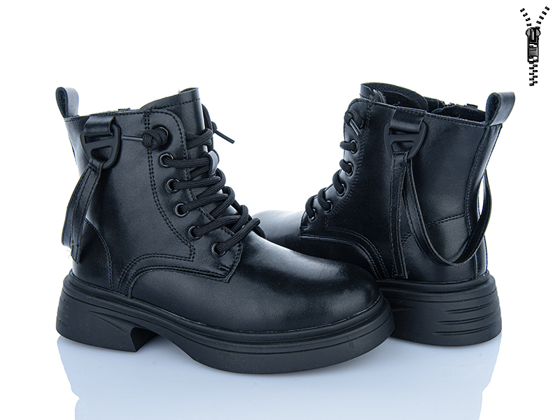 Ботинки Clibee (32-37) ABD1053 black (зима)