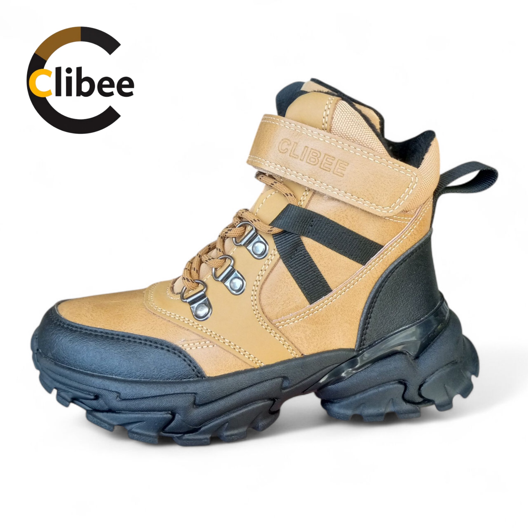 Ботинки DvaClibee (32-37) Ap-H357 camel (зима)