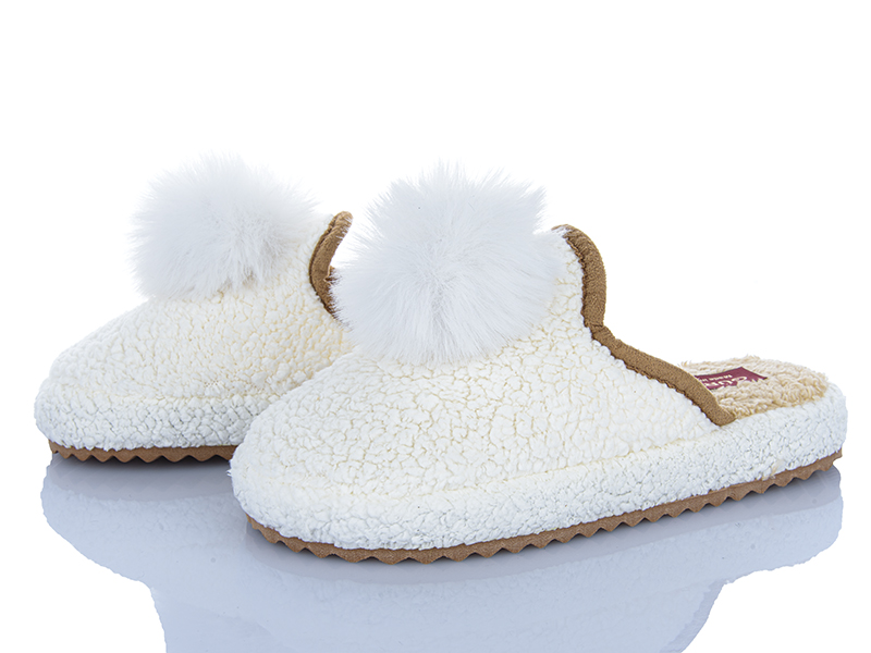 Тапочки Jumay (36-40) 001-4 white (зима)