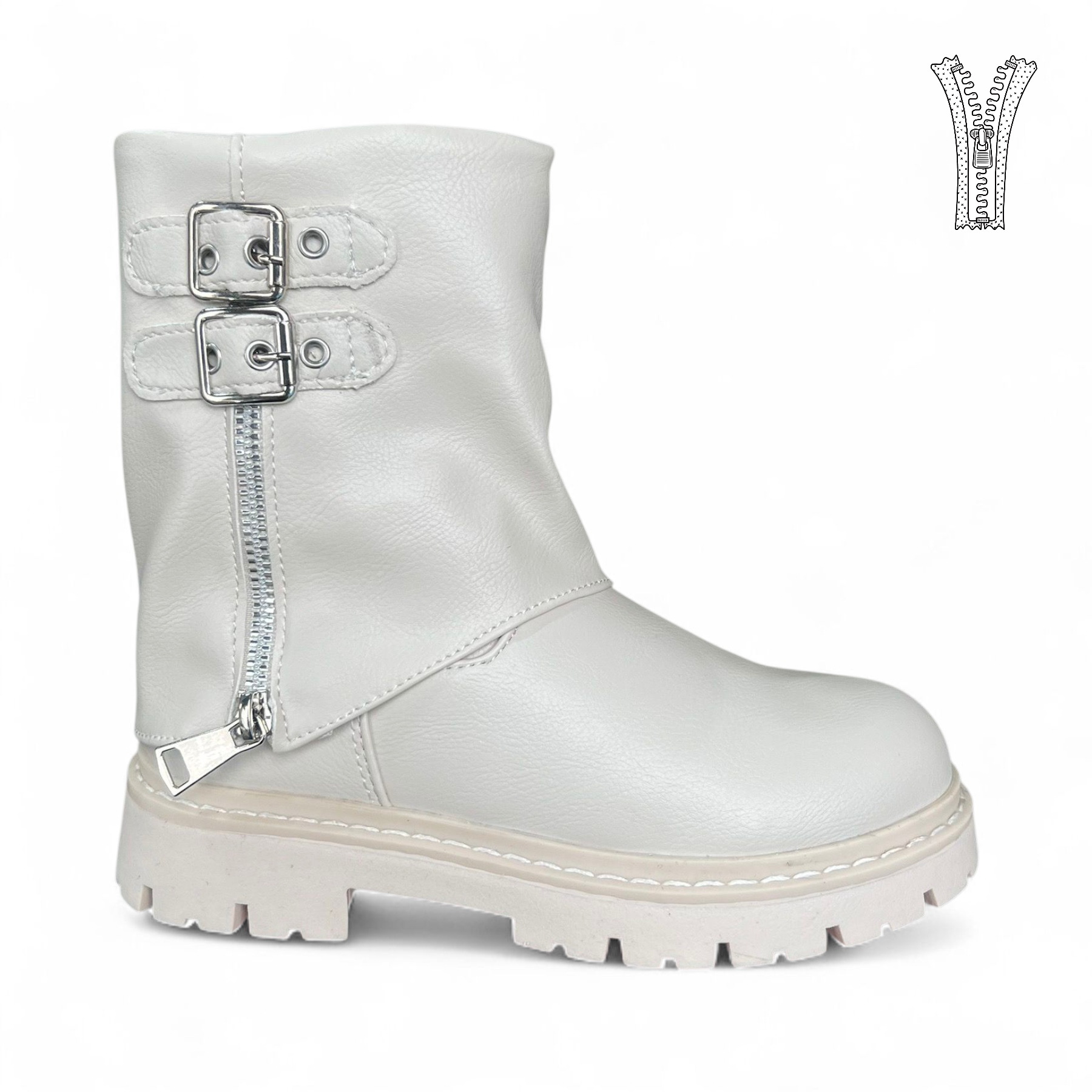 Сапоги DvaClibee (31-36) AL-925C beige (зима)