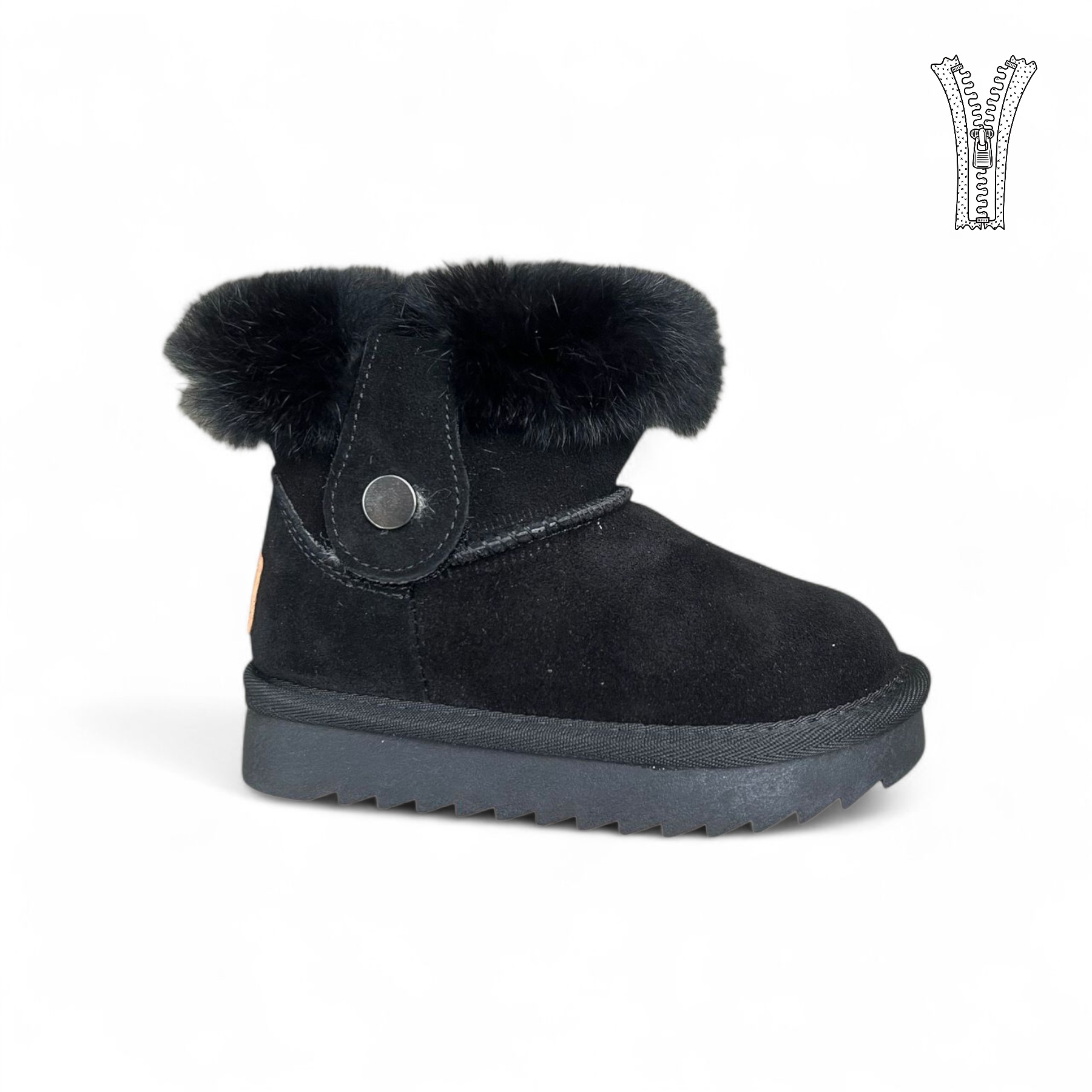 Угги DvaClibee (23-28) AL-C802 black (зима)