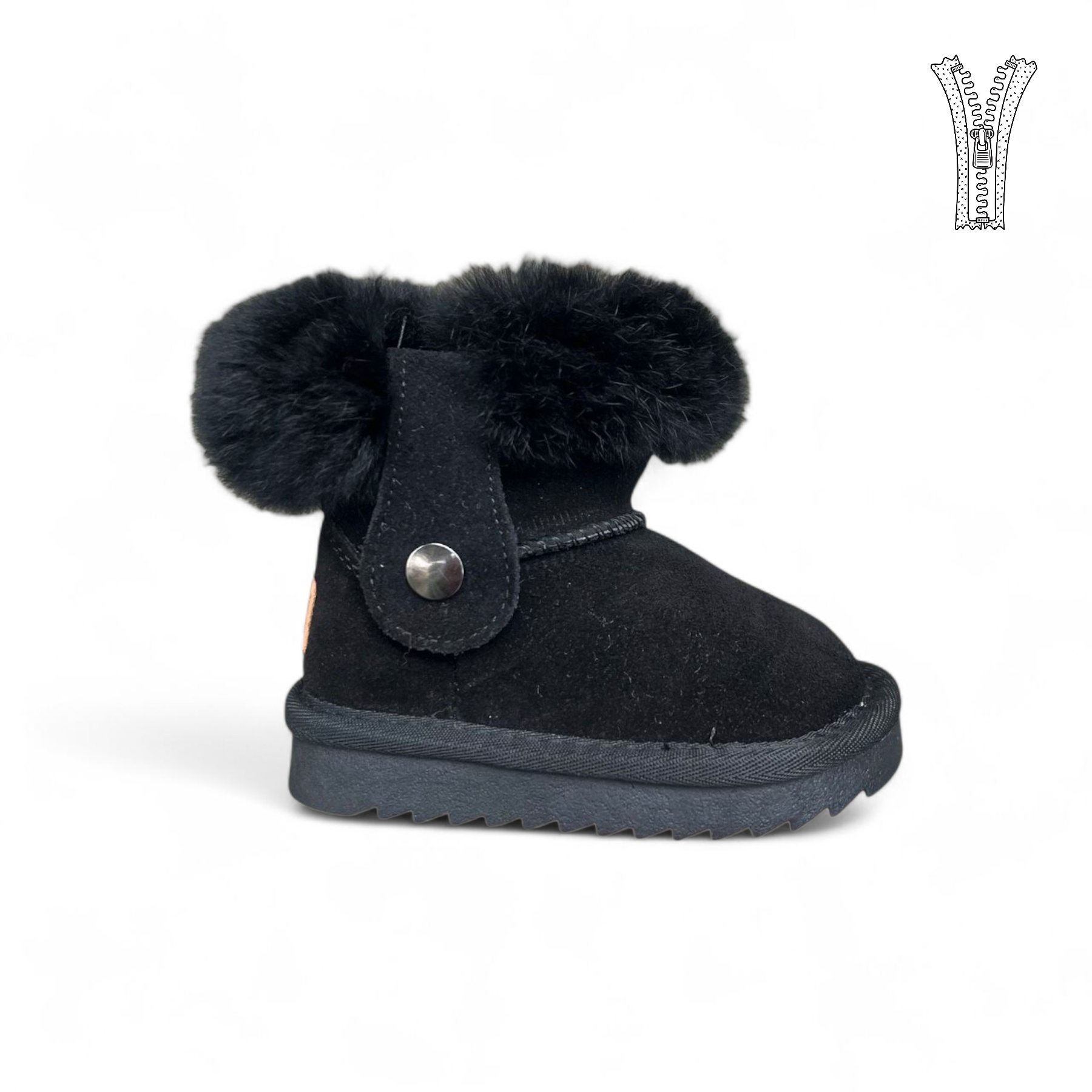 Угги DvaClibee (17-22) AL-D802 black (зима)