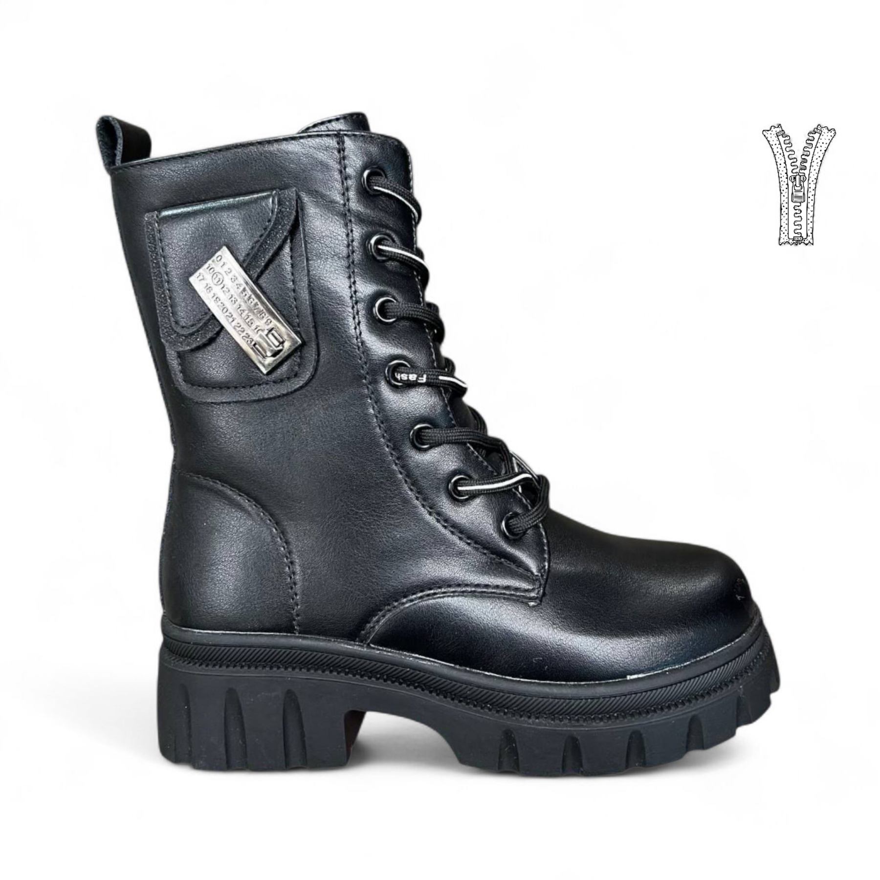 Ботинки DvaClibee (32-37) AL-K2030 black (зима)