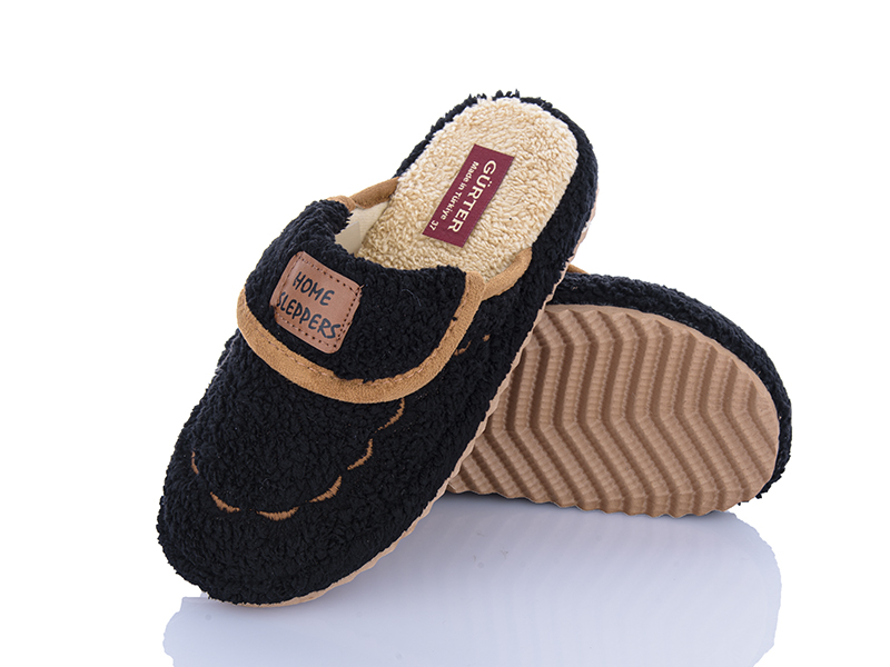Тапочки Jumay (37-40) 002-1 black (зима)
