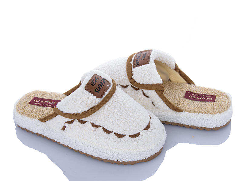 Тапочки Jumay (37-40) 002-4 white (зима)