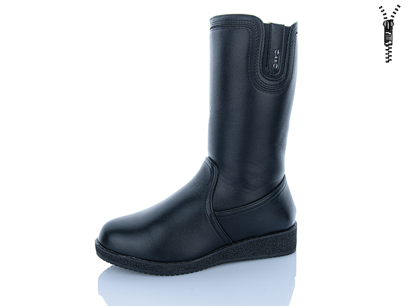 Сапоги ABA (37-42) 482 black (зима)