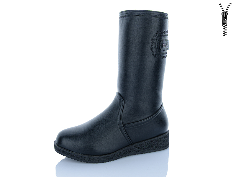 Сапоги ABA (37-42) 485 black (зима)