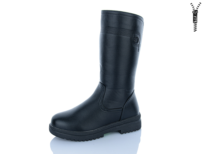 Сапоги ABA (37-42) 884 black (зима)