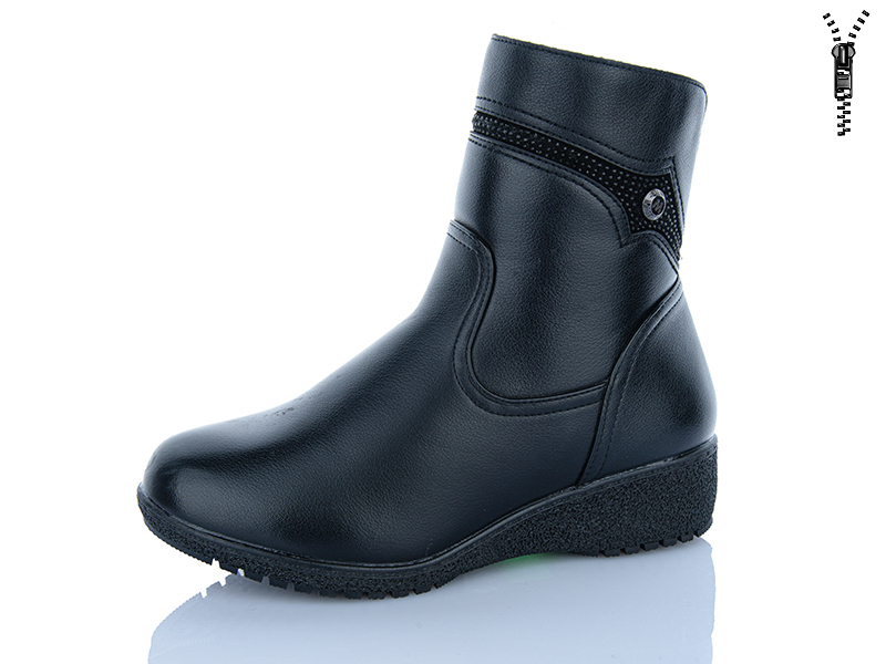 Ботинки ABA (37-42) 904 black (зима)