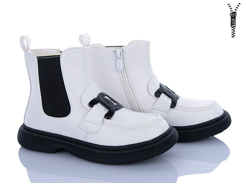 Ботинки Clibee (32-37) ABC132 white (деми)