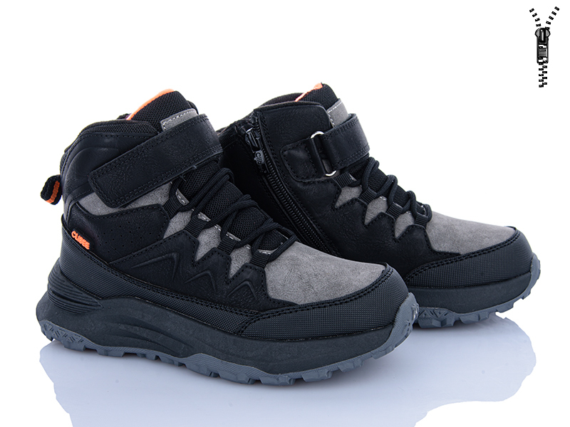 Ботинки Clibee (32-37) AKC598-1 black-orange (деми)