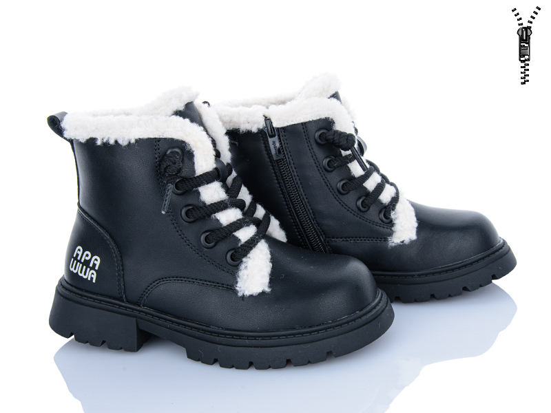 Ботинки Clibee (32-37) N5047 black (зима)