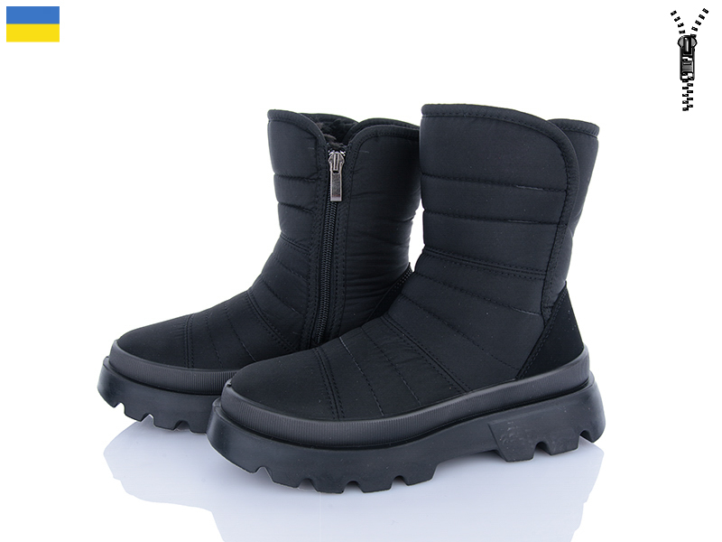 Дутики Roks (37-41) 5404 чорний (зима)