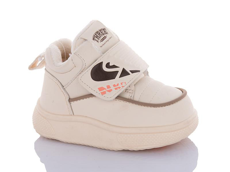 Кроссовки OkShoes (22-27) K3701C beige (зима)