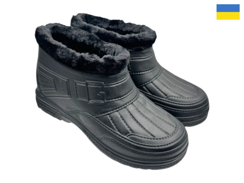 Галоши Rai shoes (41-46) 015 чорний (зима)