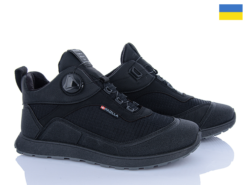 Кроссовки LVOVBAZA (40-45) Paolla Sport 10-5113 чорний байка (зима)