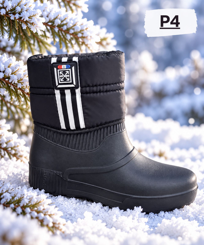 Сапоги Slipers (36-41) P4 чорний (зима)