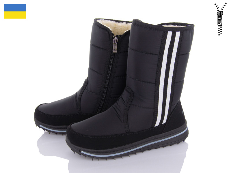 Дутики Paolla (37-42) 3105 чорний (зима)