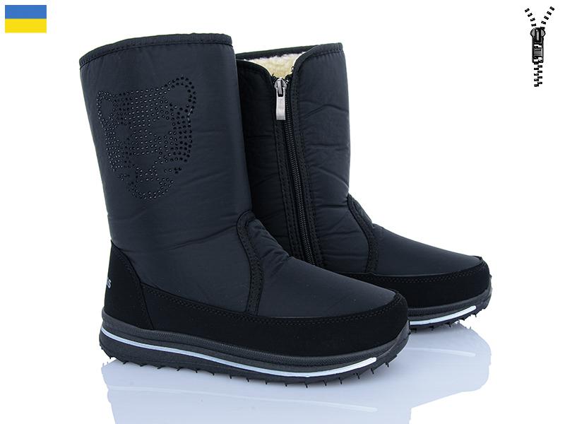 Дутики Paolla (37-42) 3106 чорний (зима)
