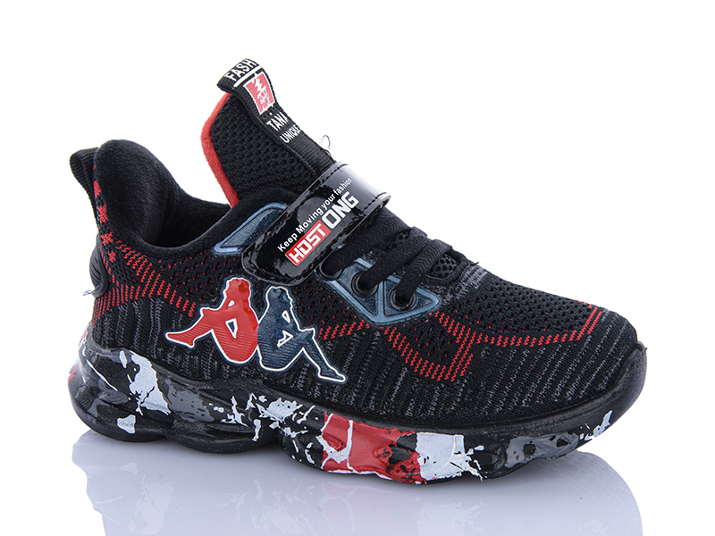 Кроссовки DINO ALBAT (32-37) Q54-B5501 black-red (деми)