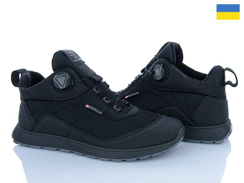 Кроссовки LVOVBAZA (40-45) Paolla Sport 10-5113 чорний термо (деми)