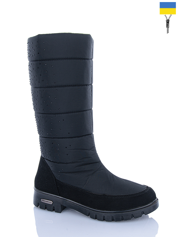 Сапоги ABA (37-41) 3402 black (зима)
