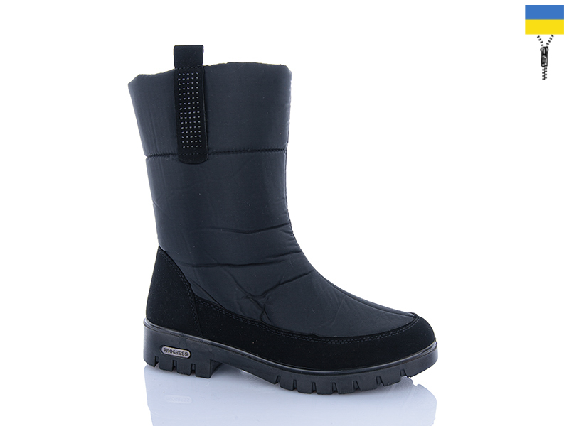 Дутики ABA (37-41) 3403 black (зима)
