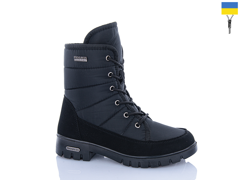 Ботинки ABA (37-41) 3408 black (зима)