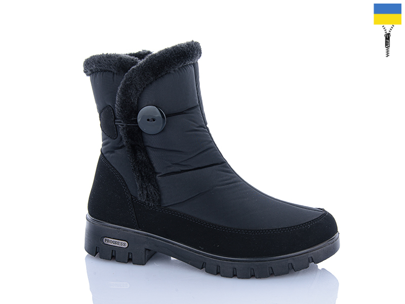 Ботинки ABA (37-41) 3412 black (зима)