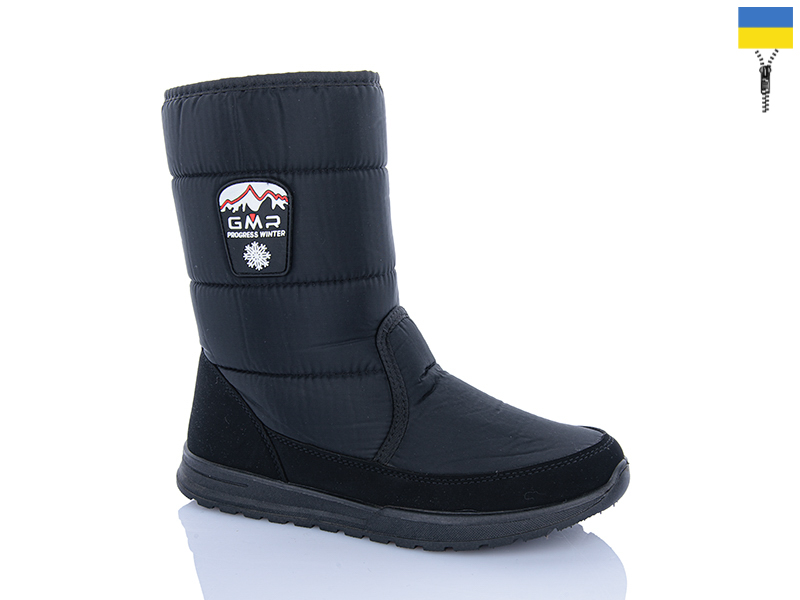 Дутики ABA (41-45) 4235 black (зима)