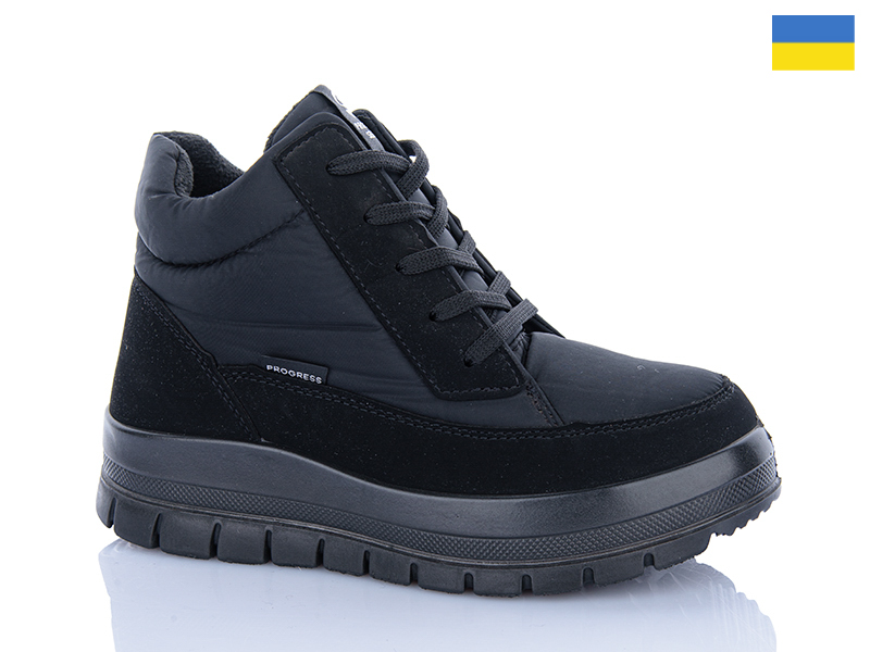 Ботинки ABA (36-41) 4501 black (зима)