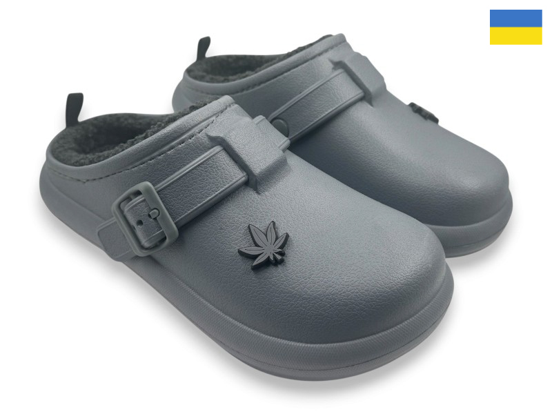 Сабо Rai shoes (37-41) 4104 сірий (зима)