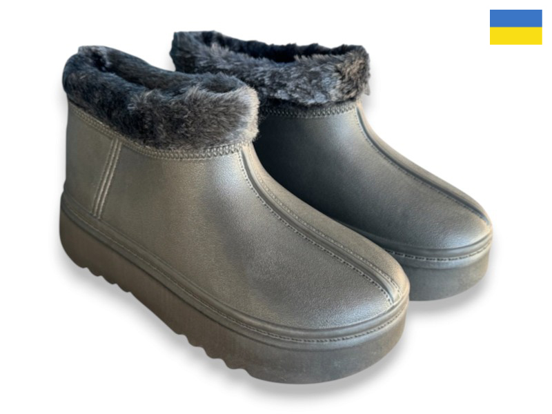 Галоши Rai shoes (38-42) BM37 графіт (зима)