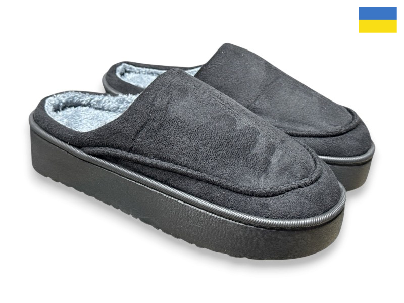 Тапочки Rai shoes (41-46) TK11 сірий (зима)