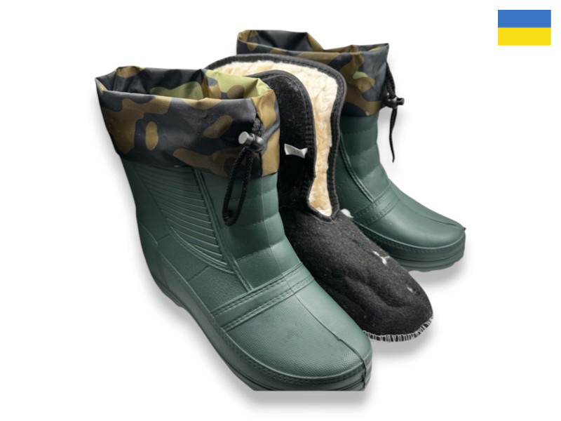 Сапоги Rai shoes (41-45) ГП05 зелений (зима)