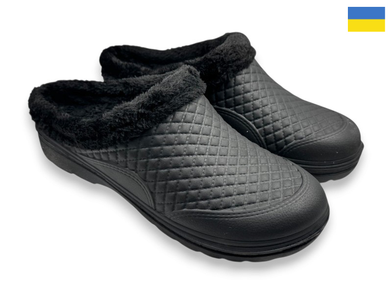 Сабо Rai shoes (41-45) ГП16 чорний (зима)
