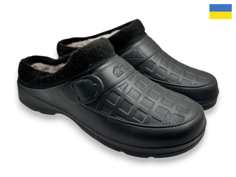 Сабо Rai shoes (41-45) ГП28 чорний (зима)
