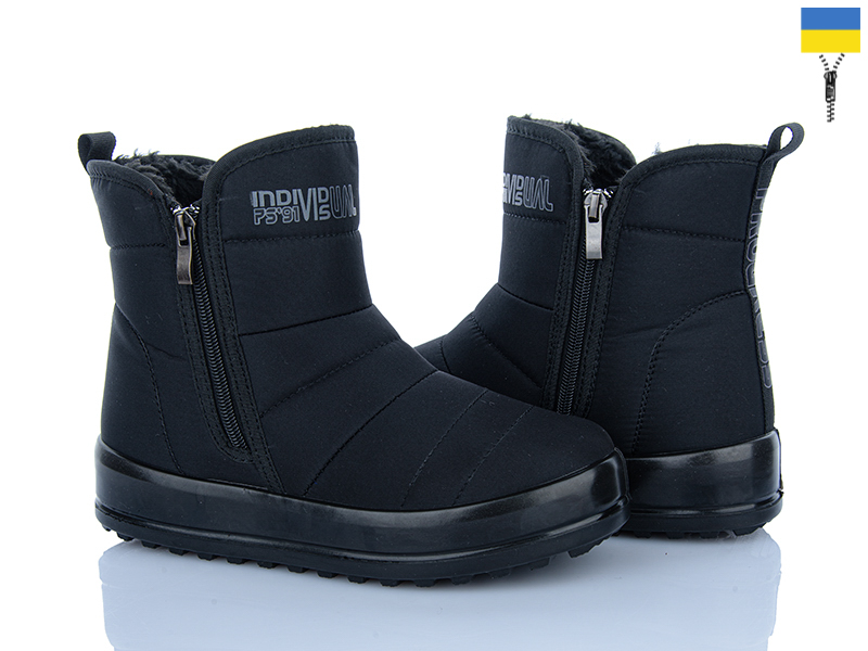 Дутики Paolla (37-42) 3515 чорний (зима)