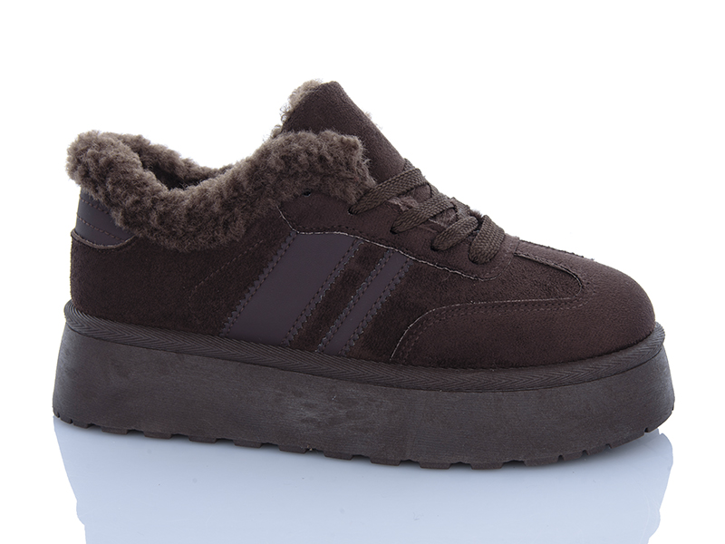 Кроссовки Dafuyuan (36-41) CK59 brown (зима)