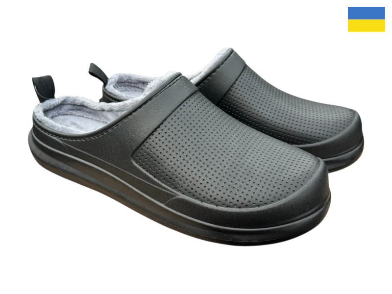 Сабо Rai shoes (41-45) M331 чорний (зима)