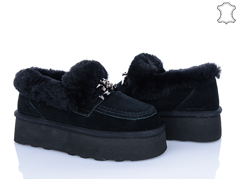 Туфли Мир (36-40) 4625-5808 black (зима)