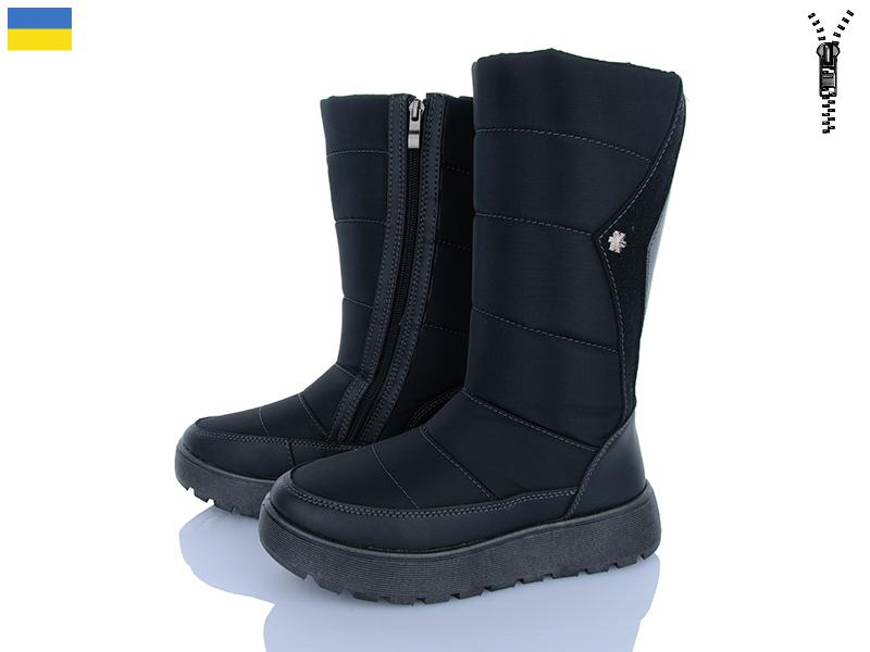 Дутики Paolla (37-41) 1601 чорний (зима)