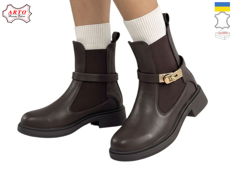 Ботинки Arto (36-41) 102 корич-шк. (зима)