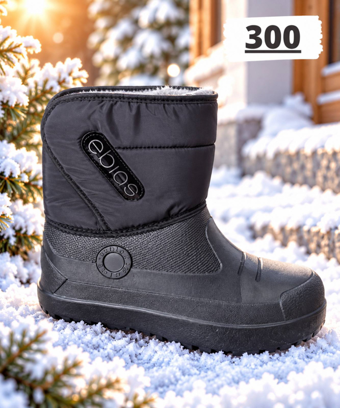 Сапоги Slipers (37-41) 300 чорний (зима)