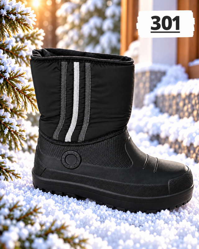 Сапоги Slipers (37-42) 301 чорний (зима)
