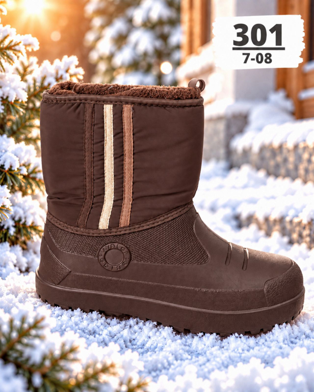 Сапоги Slipers (37-42) 301 шоколад (зима)