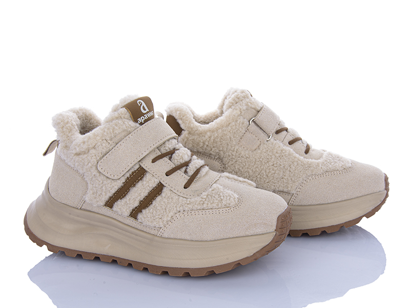 Кроссовки Clibee-ShoSho (33-38) ABD1063R-1 beige (зима)