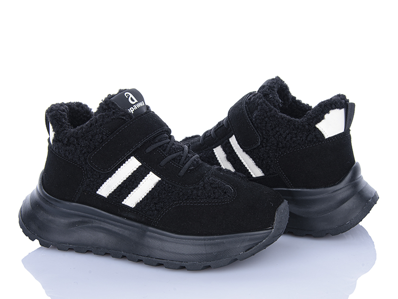 Кроссовки Clibee-ShoSho (33-38) ABD1063R-1 black (зима)